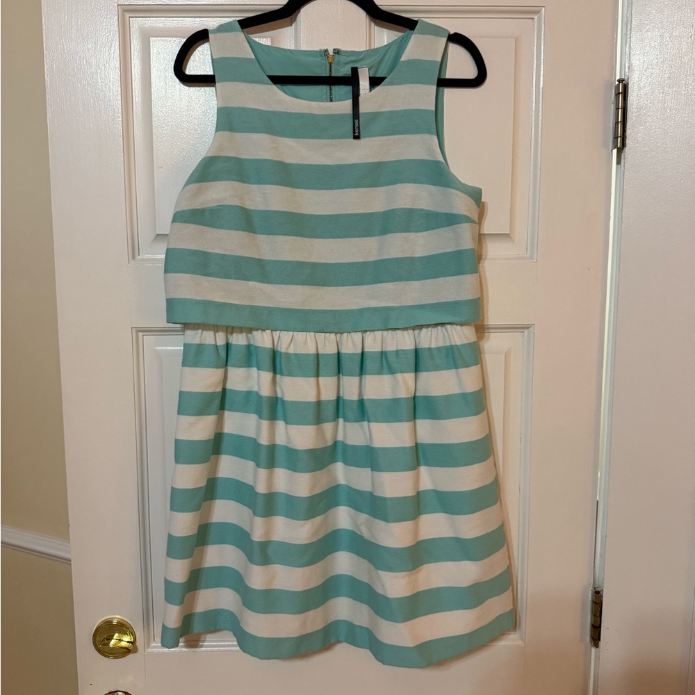 Kensie Dress - Aqua Stripes